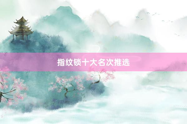 指纹锁十大名次推选